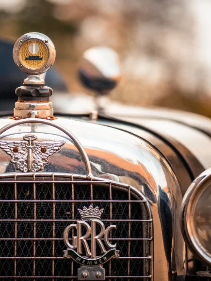 grill of classic car